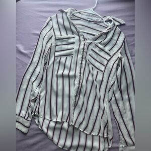 Express Women's Button Down Striped Shirt
